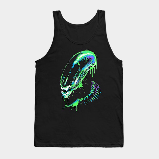 Colorful Xenomorph Tank Top by IlonaHibernis